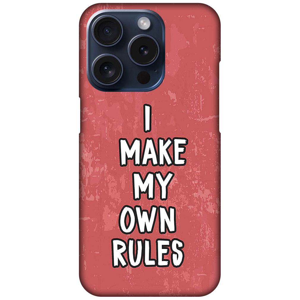 I Make My Own Rules Textart Hard Plastic Printed Case