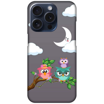 Funny Owl Family Design Hard Plastic Printed Case