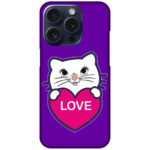 Sweet Kitty Cartoon Design Hard Plastic Printed Case