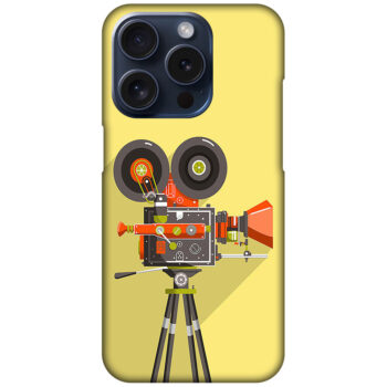 Vintage Movie Camera Design Hard Plastic Printed Case