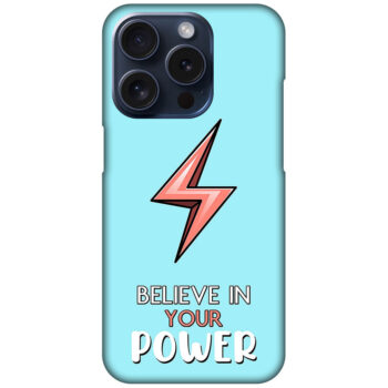 Believe in Your Power Textart Hard Plastic Printed Case