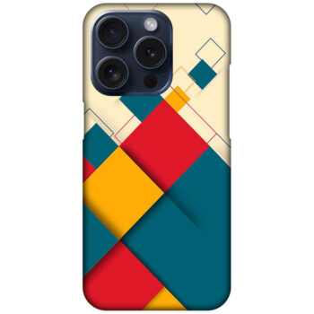 Geometric Square Pattern Hard Plastic Printed Case