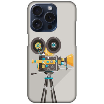 Vintage Movie Camera Design Hard Plastic Printed Case