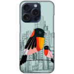 Flame Robins Bird Vector Artwork Hard Plastic Printed Case