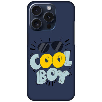 Cool Boy 3D Text Illustration Hard Plastic Printed Case