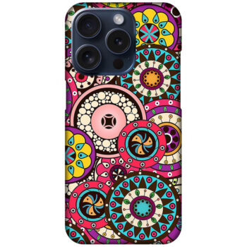 Multicolor Tribal Ring Pattern Design Hard Plastic Printed Case