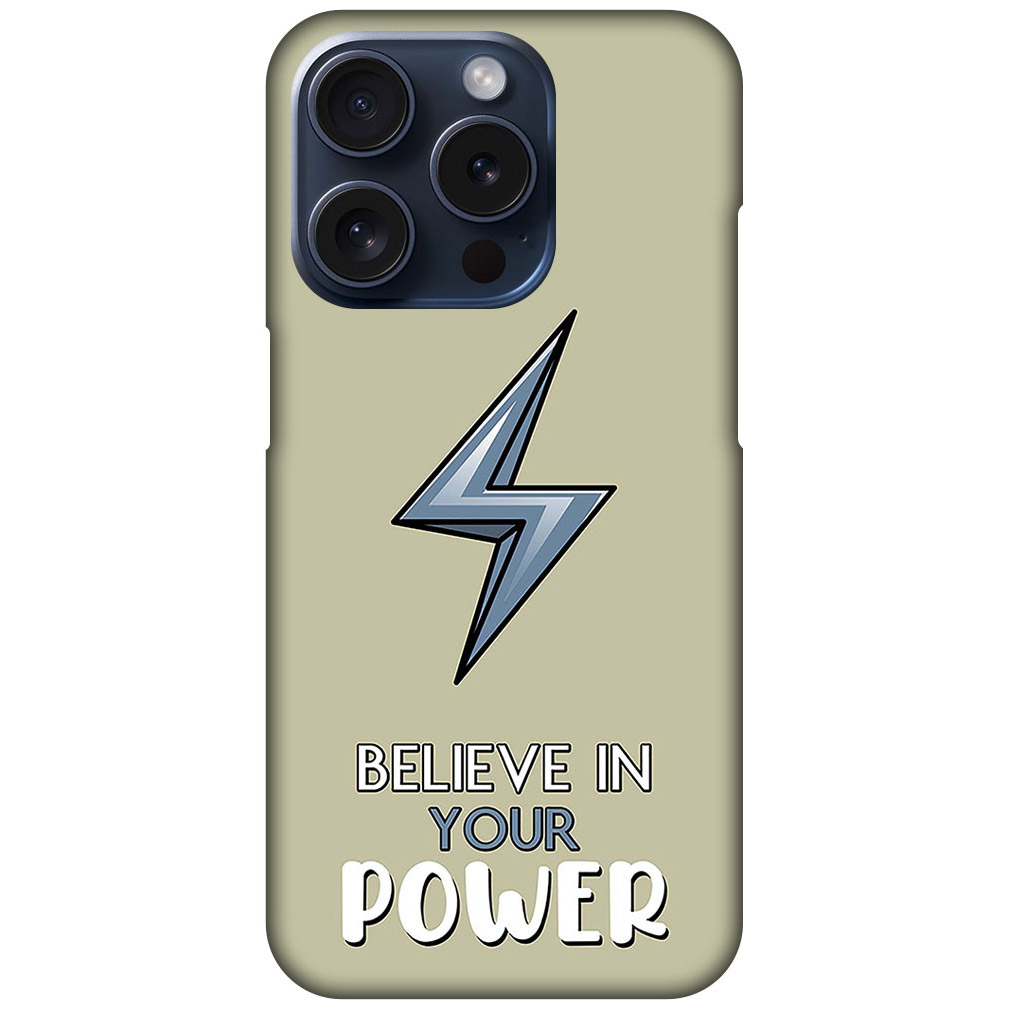 Believe in Your Power Textart Hard Plastic Printed Case