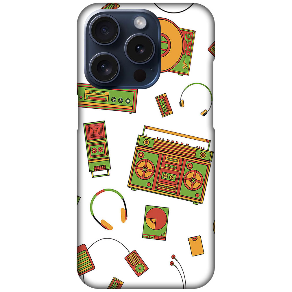 Music Accessories Vector Pattern Hard Plastic Printed Case