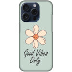Good Vibes Daisy Flower Illustration Hard Plastic Printed Case