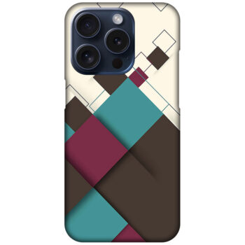 Geometric Square Pattern Hard Plastic Printed Case