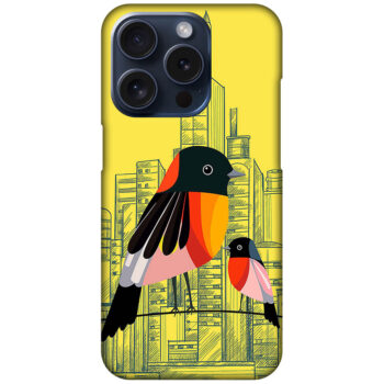 Flame Robins Bird Vector Artwork Hard Plastic Printed Case