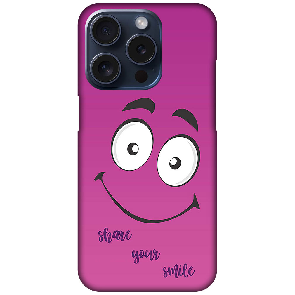Happy Smiling Face Clipart Hard Plastic Printed Case