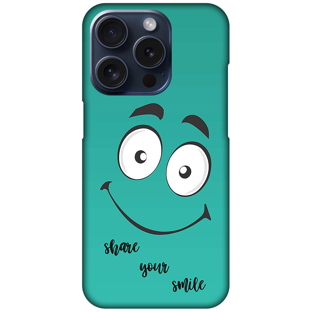 Happy Smiling Face Clipart Hard Plastic Printed Case