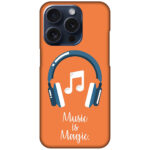 Music Is Magic Headphones Vector Illustration Hard Plastic Printed Case