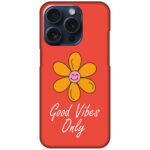 Good Vibes Daisy Flower Illustration Hard Plastic Printed Case
