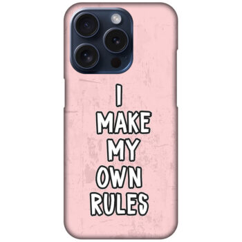 I Make My Own Rules Textart Hard Plastic Printed Case