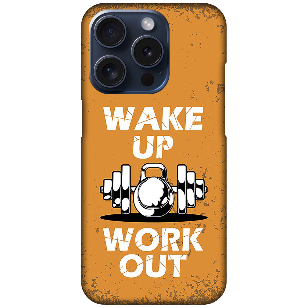 Wakeup & Workout Vector Illustration Hard Plastic Printed Case
