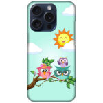 Funny Owl Family Design Hard Plastic Printed Case