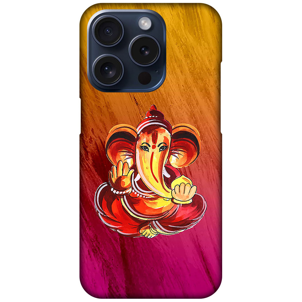 Lord Ganesha Abstract Painting Hard Plastic Printed Case