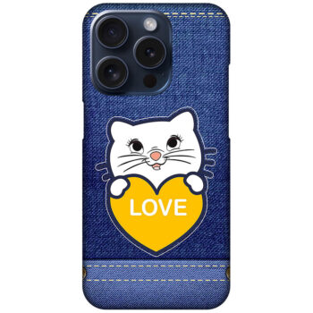 Sweet Kitty Cartoon Design Hard Plastic Printed Case