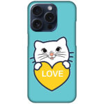 Sweet Kitty Cartoon Design Hard Plastic Printed Case