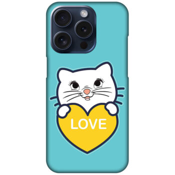Sweet Kitty Cartoon Design Hard Plastic Printed Case