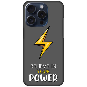 Believe in Your Power Textart Hard Plastic Printed Case