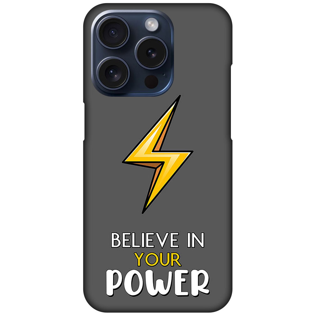 Believe in Your Power Textart Hard Plastic Printed Case