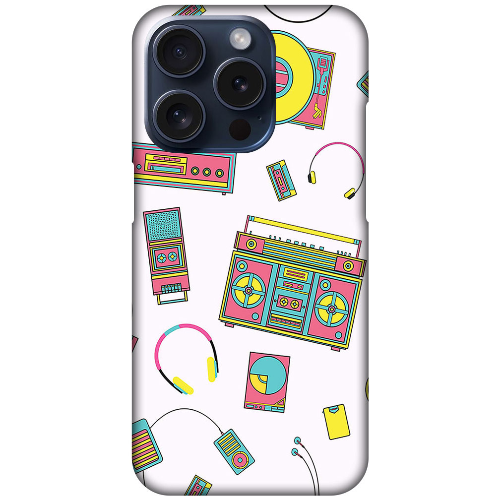 Music Accessories Vector Pattern Hard Plastic Printed Case