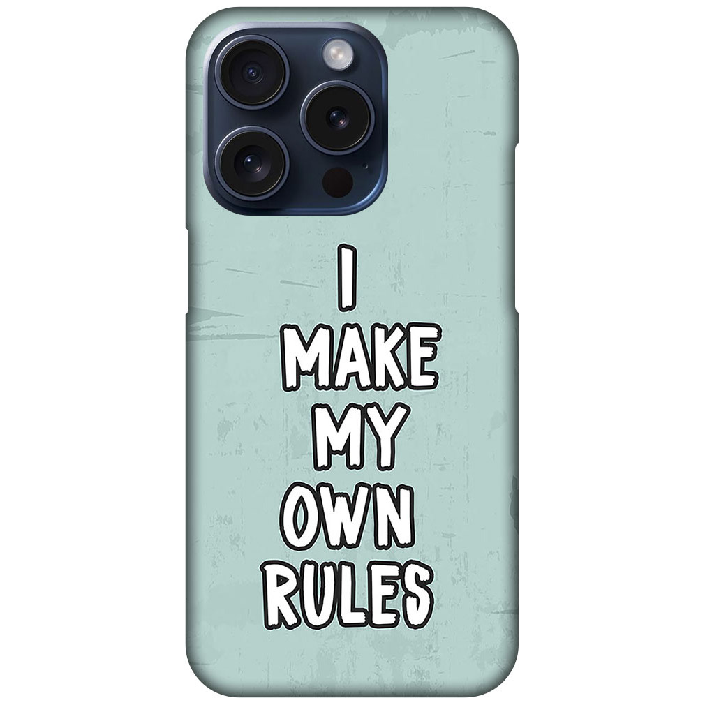 I Make My Own Rules Textart Hard Plastic Printed Case