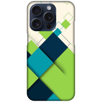 Geometric Square Pattern Hard Plastic Printed Case
