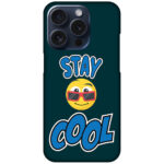 Stay Cool Emoji Vector Illustration Hard Plastic Printed Case