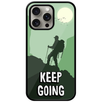 Keep Going Vector Illustration Metal TPU Printed Case