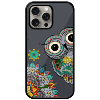Awesome Owl Cartoon Design Metal TPU Printed Case
