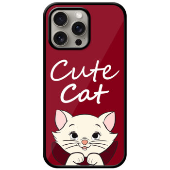 Cute Cat Vector Graphic Metal TPU Printed Case