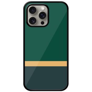 Sober Gold Strip Design Metal TPU Printed Case