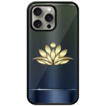 Gold Lotus Flower Vector Illustartion Metal TPU Printed Case