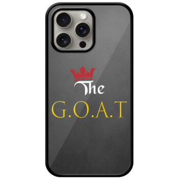 The GOAT Text Illustration Metal TPU Printed Case