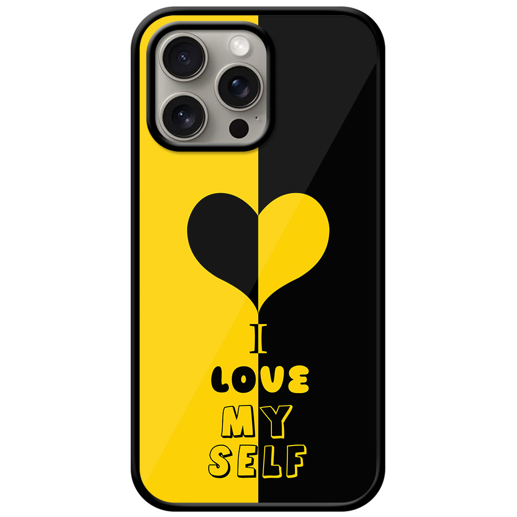 I Love Myself Textart Metal TPU Printed Case