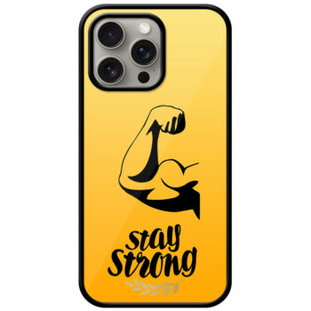 Stay Strong Fitness Design Metal TPU Printed Case