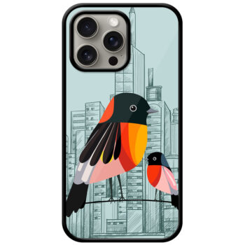 Flame Robins Bird Vector Artwork Metal TPU Printed Case