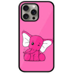 Cute Baby Elephant Clipart Metal TPU Printed Case