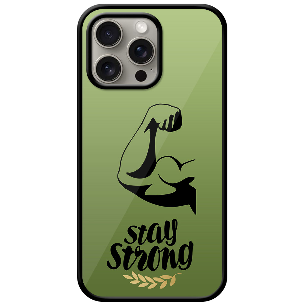 Stay Strong Fitness Design Metal TPU Printed Case