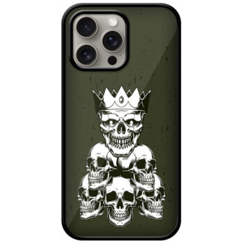 Pile of Skulls Vector Illustration Metal TPU Printed Case