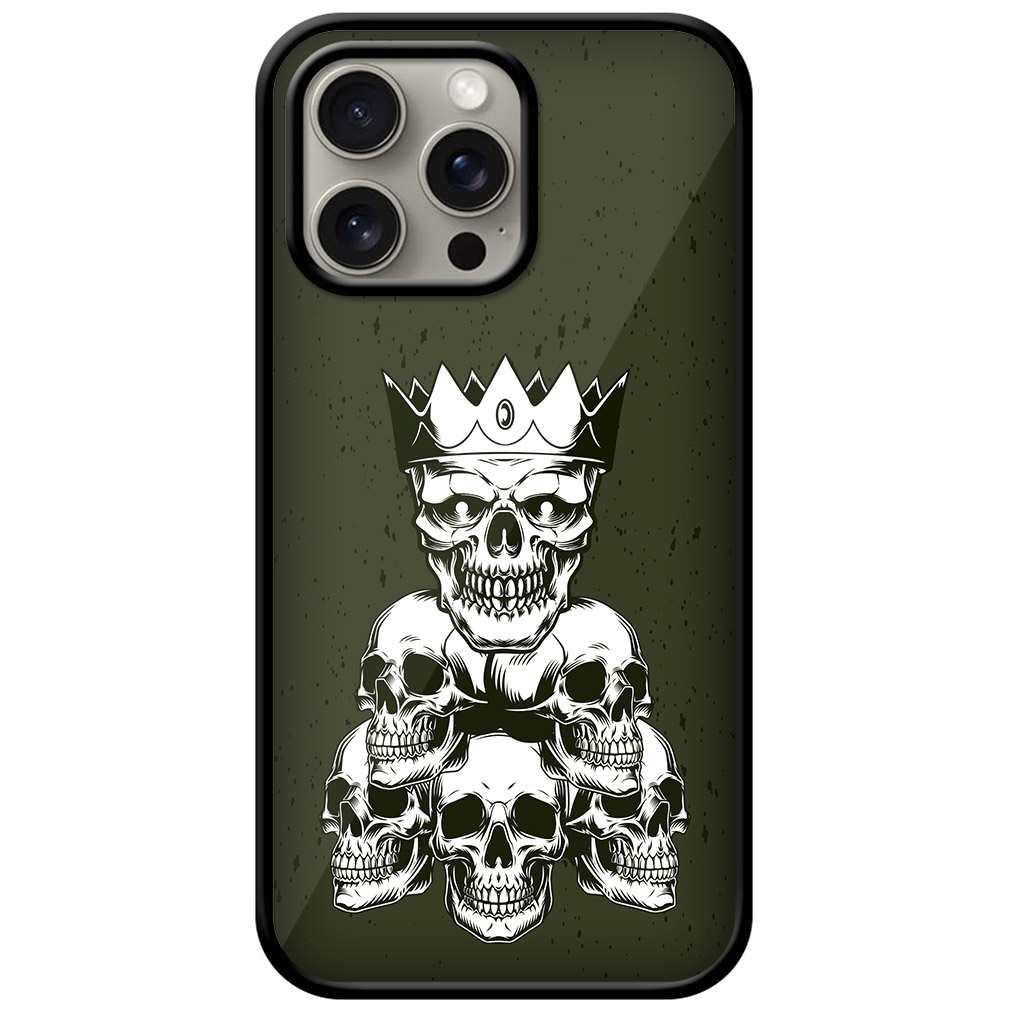 Pile of Skulls Vector Illustration Metal TPU Printed Case