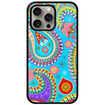 Seamless Paisley Floral Pattern Metal TPU Printed Case
