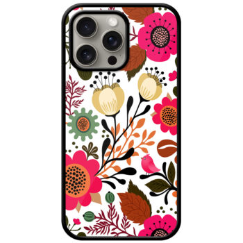 Beautiful Spring Flower Design Metal TPU Printed Case