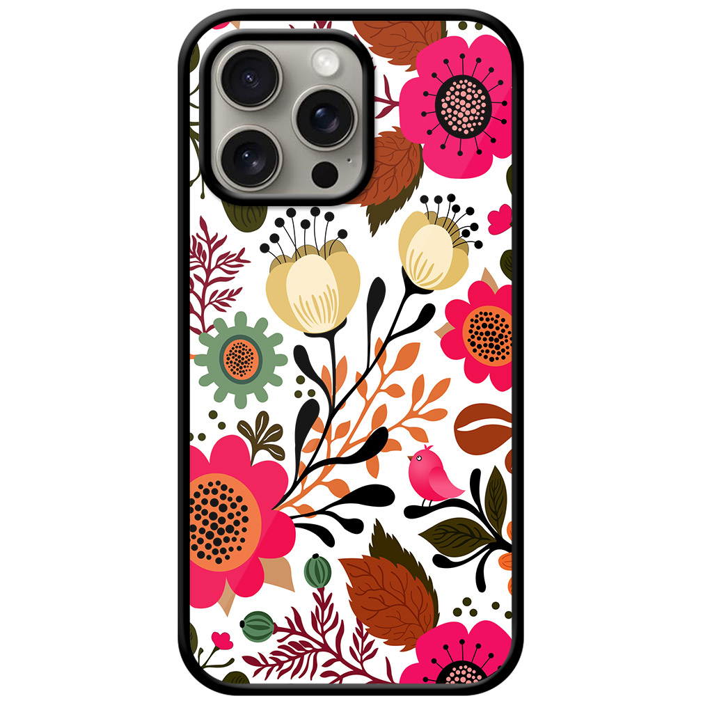 Beautiful Spring Flower Design Metal TPU Printed Case