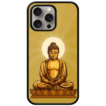 Lord Buddha Graphic Illustration Metal TPU Printed Case