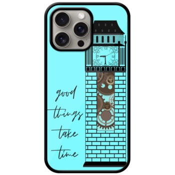 Vector Clock Tower Textart Metal TPU Printed Case